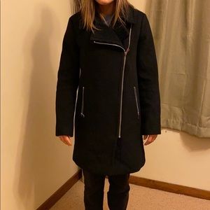 Black formal peacoat